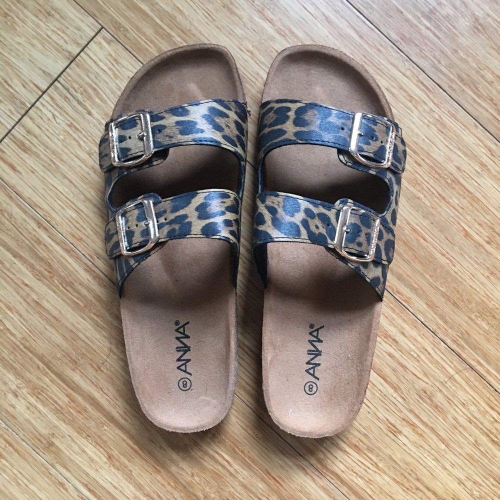 Anna Leopard Print Sandals